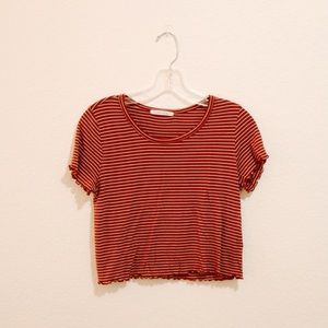 Caution to the wind // red crop top